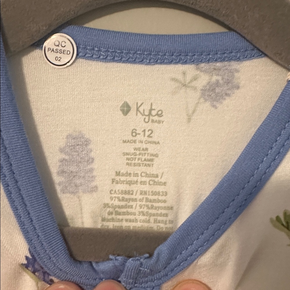 Kyte Baby Sleeveless Romper- Periwinkle Bluebonnet - Picture 3 of 4
